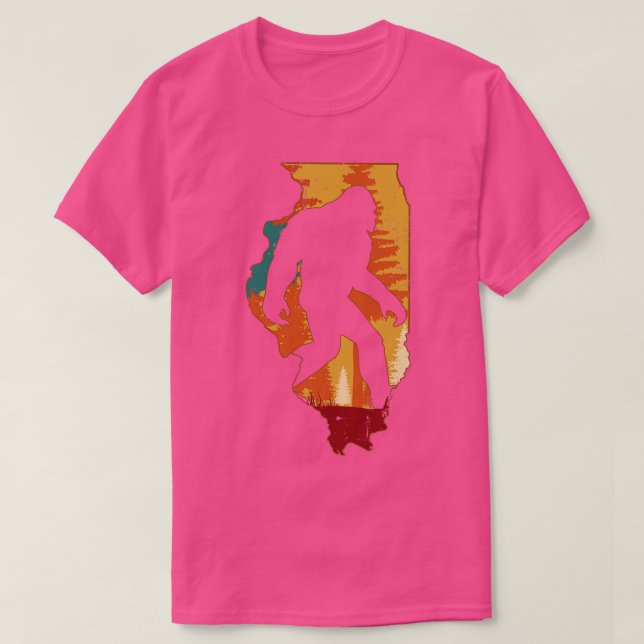 Camiseta Retro Vintage Illinois (Frente do Design)