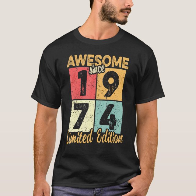 Camiseta Retro Vintage Incrível Desde 1974 Limited Edition  (Frente)