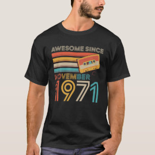 Camiseta Retro Vintage Incrível Desde Novembro De 1971 50T
