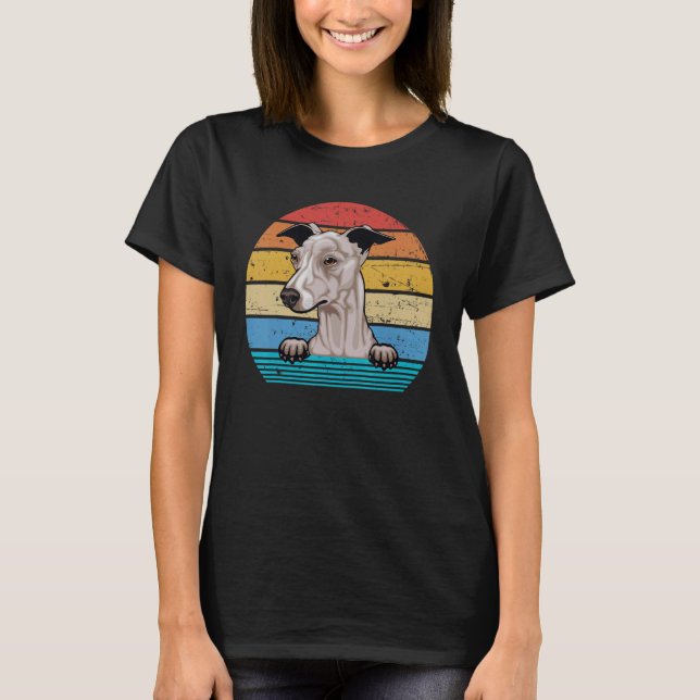 Camiseta Retro Vintage Italiano Greyhound (Frente)