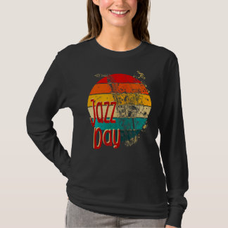 Camiseta Retro Vintage Jazz Jazz Musical Outfit Time To J