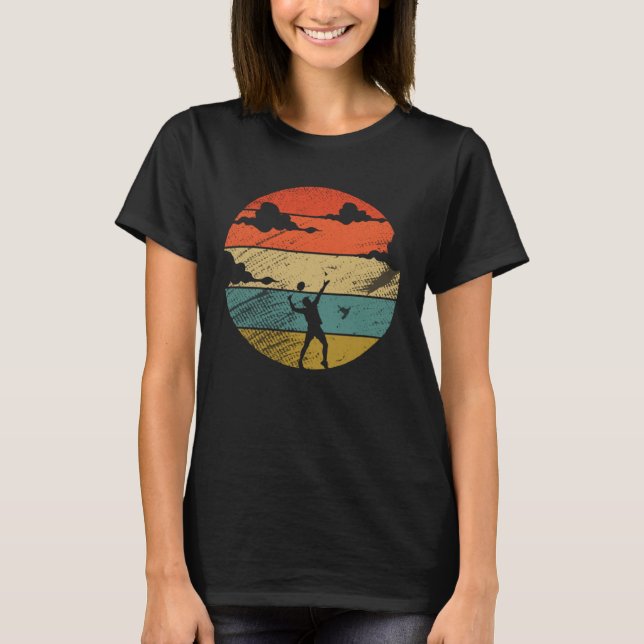 Camiseta Retro vintage Jogos de Badminton 1 (Frente)