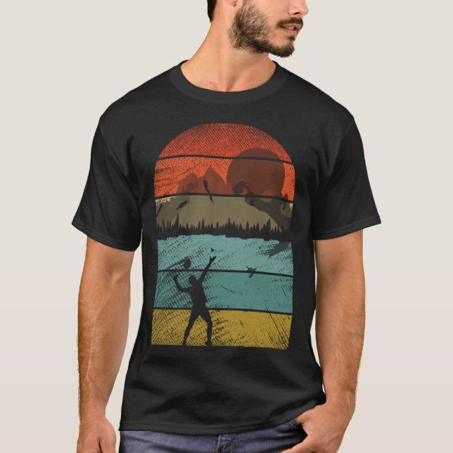 Camiseta Retro vintage Jogos de Badminton 2 (Frente)