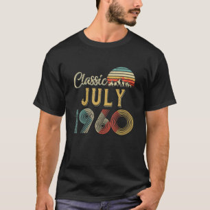 Camiseta Retro Vintage JULY 1960 60º Presente De Aniversá
