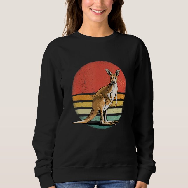 Camiseta Retro Vintage Kangaroo Australia Animal Zookeeper  (Frente)