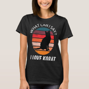 Camiseta Retro Vintage Korat Cat O que posso dizer que amo