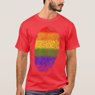 Camiseta Retro Vintage LGBT Gay No Meu DNA Sinalizador Arco