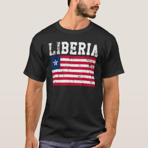 Camiseta Retro Vintage Libéria Bandeira Raízes Liberianas