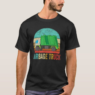 Camiseta Retro Vintage, Lixo do Reciclagem de Lixo Sunset