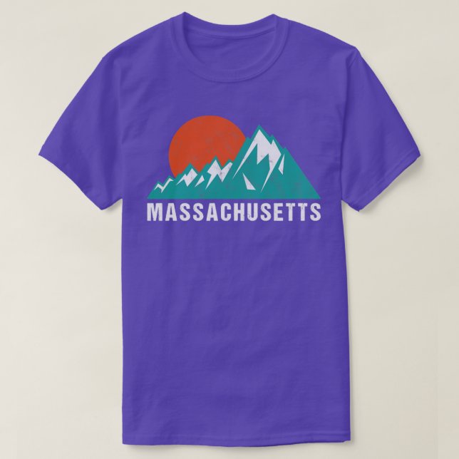 Camiseta Retro Vintage Massachusetts2 (Frente do Design)