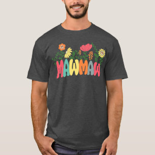 Camiseta Retro Vintage Mawmaw Melhor Avó Alguma Vez Floral 