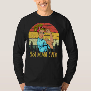 Camiseta Retro Vintage Melhor Mima Nunca Orgulhosa Vovó Vid
