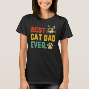 Camiseta Retro Vintage Melhor Pai de Gato de Sempre Papai d