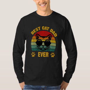 Camiseta Retro Vintage Melhor Pai De Gato Do Dia Dos Pais V