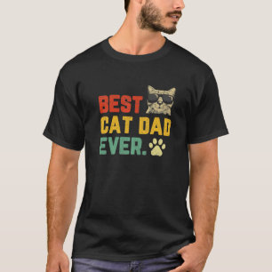 Camiseta Retrô Vintage Melhor Pai de Gato Já Pai de Gato