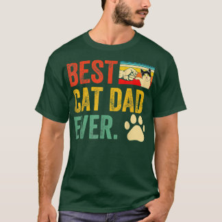 Camiseta Retrô Vintage Melhor Pai de Gato Já Pai de Gato