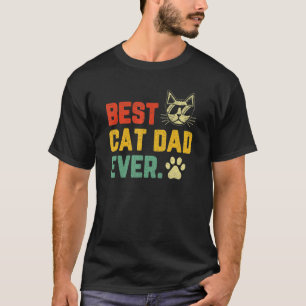 Camiseta Retrô Vintage Melhor Pai de Gato Já Pai de Gato