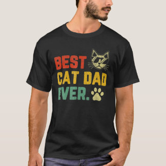 Camiseta Retrô Vintage Melhor Pai de Gato Já Pai de Gato