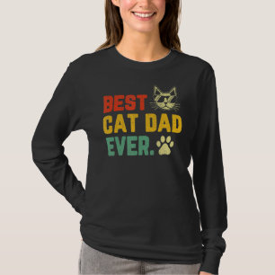 Camiseta Retrô Vintage Melhor Pai de Gato Já Pai de Gato