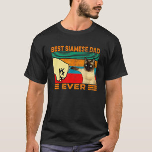 Camiseta Retro Vintage Melhor Pai de Gato Siames Nunca Deu 