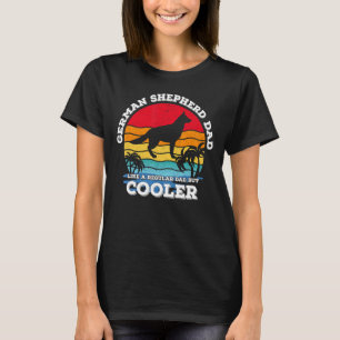 Camiseta Retro Vintage Melhor Pai De German shepherd Nunca 