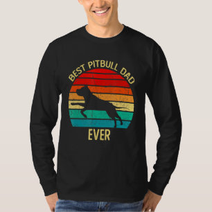 Camiseta Retro Vintage Melhor Pai Pitbull Alguma Vez Mostra