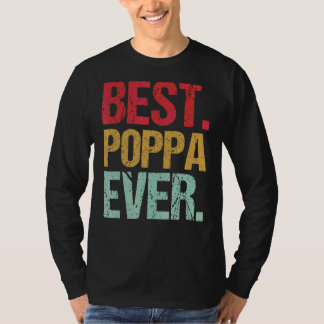 Camiseta Retro Vintage Melhor Poppa Nunca Novo Papa Vida Pa