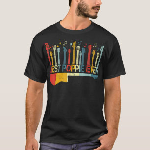 Camiseta Retro Vintage Melhor Poppie De Violão Sobre Violão