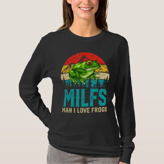 Camiseta Retro Vintage Milfs Man I Love Sapos dizendo Sapo