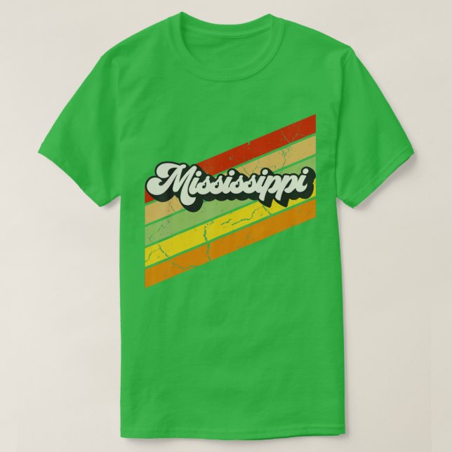 Camiseta Retro Vintage Mississippi 80s (Frente do Design)