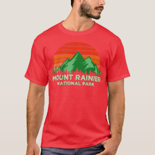 Camiseta Retro Vintage Monte Rainier Parque Nacional Souven