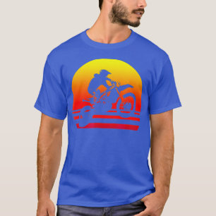 Camiseta Retro Vintage Motocross T Sunset Dirt Bike