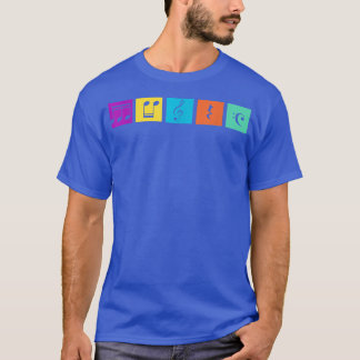 Camiseta Retro Vintage Musical Notes Music
