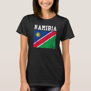 Camiseta Retro Vintage Namibia Sinalizador Namibian Raízes