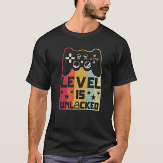 Camiseta Retro Vintage Nível 15 Vídeo Jogo Desbloqueado 15 