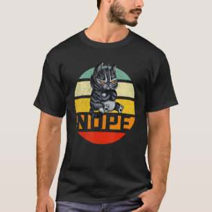 Camiseta Retro Vintage Nope Preguiçoso Pet Proprietário W