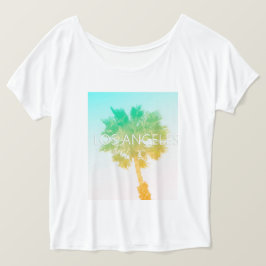 Camiseta Retro Vintage Ombre Los Angeles Palm Shirt