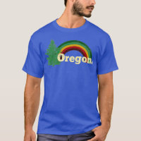 Retro Vintage Oregon hrowback arco-íris angustiado