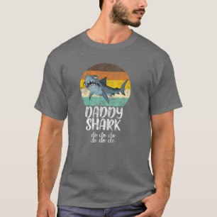 Camiseta Retro Vintage Pai Shark Do do do