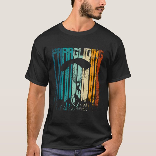 Camiseta Retro Vintage Paragliding (Frente)