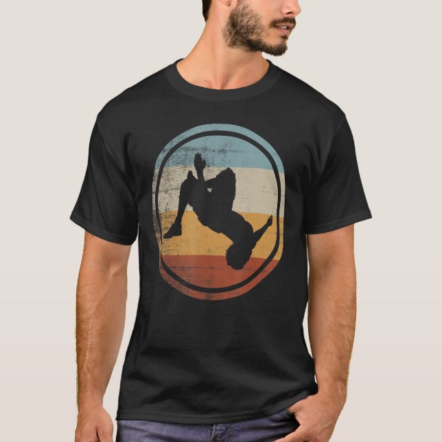 Camiseta Retro Vintage Parkour Runner Freerunning Parkour (Frente)