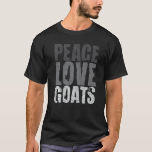 Camiseta Retro Vintage Peace Love Goats Bonita Fazenda Anim