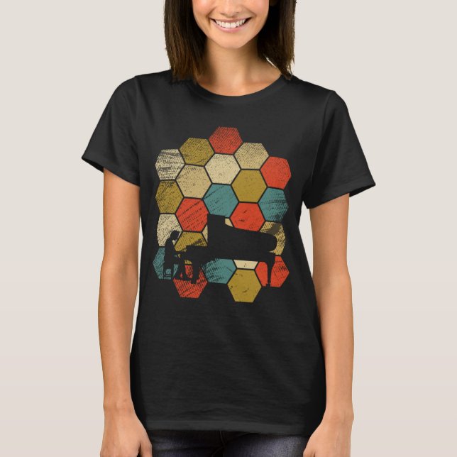 Camiseta Retro vintage piano player 2 (Frente)