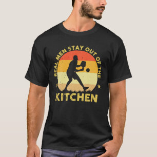 Camiseta Retro Vintage Pickleball Homens de verdade ficam f