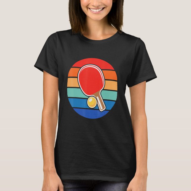 Camiseta Retro Vintage Ping Pong Player (Frente)