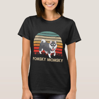 Camiseta Retro Vintage Pomsky Momsky Pet Pomsky