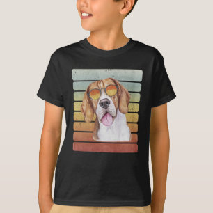 Camiseta Retro Vintage Pôr do Sol Beagle Mãe Pai