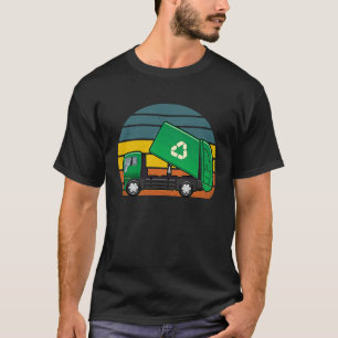 Camiseta Retro Vintage Pôr-do-Sol Reciclagem Lixo Crianças