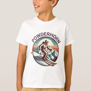 Camiseta Retro Vintage Powderhorn Colorado Ski Resort Winte