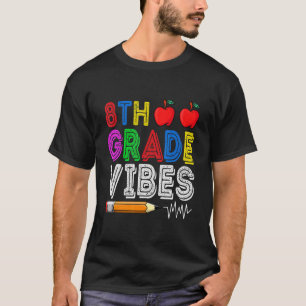 Camiseta Retro Vintage Primeiro Dia 8º Ano Vibes De Volta P